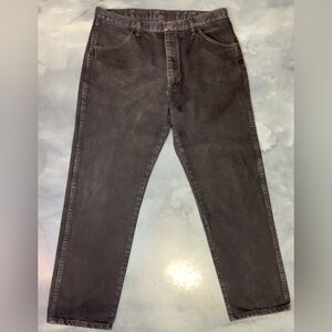 Vintage Rustler Men’s Jeans Black Charcoal Denim Size 38x30 Relaxed Fit